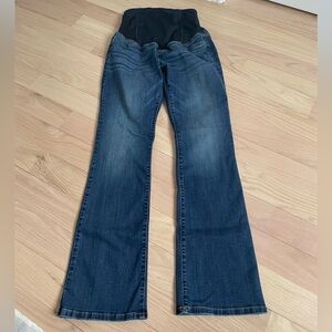 6/28R Isabel Maternity by Ingrid & Isabel skinny bootcut blue maternity jeans